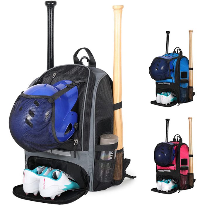 Wholesale Baseball Equipment Bag Holds Bat Helmet Shoes Softball Sport Outdoor Leisure Baseball Backpack Bag - Image 6