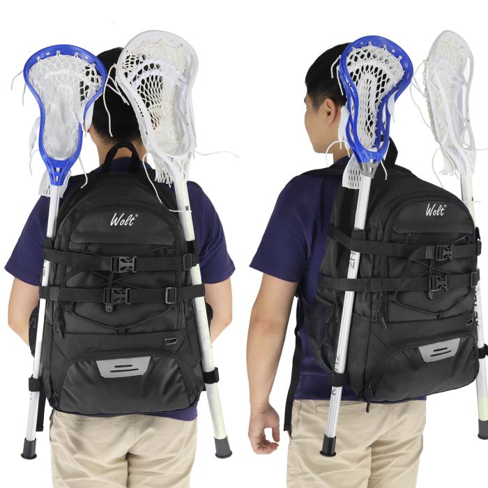 Turf Extra Large Lacrosse bag with Two Sticks holder and Separate Cleats Compartment Field Hockey Lacrosse backpack - Image 6