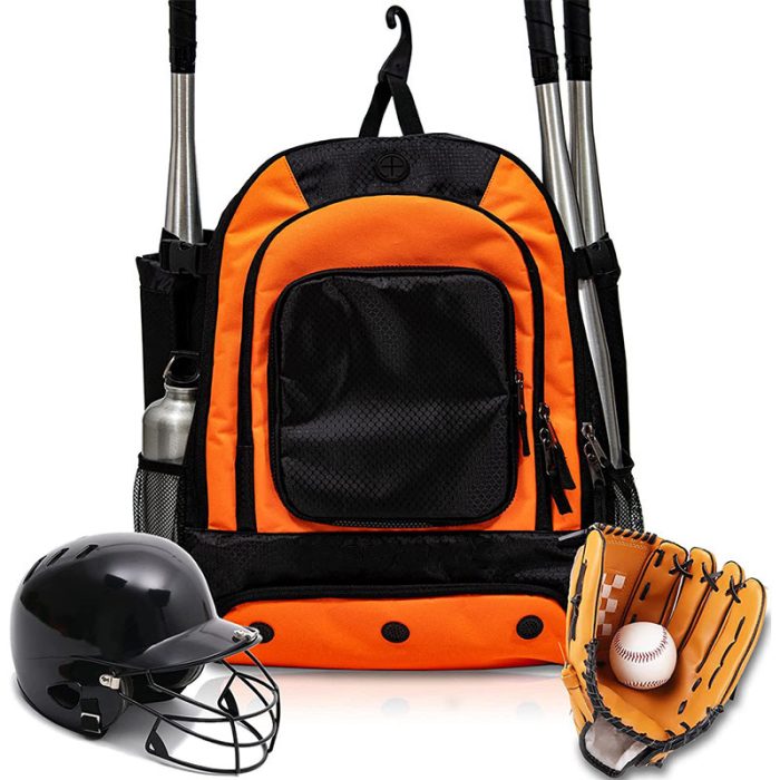 New Customization Baseball Backpack With 2 Bat Sleeves,Softball Bag With Vented Shoe Space