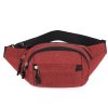 zipper waist bag waist bag travel sports cross body waist chest canvas sling bag - Image 2