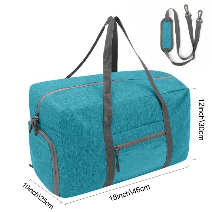 Gym Duffle Bag for Women Men 40L Waterproof Sports Bags Travel Duffel Bags with Shoe Compartment - Image 2