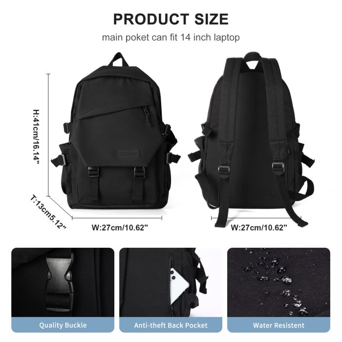 Student Casual Backpack for Men Women Double-shoulder Laptop bag College Waterproof Sports Travel Schoolbag - Image 3