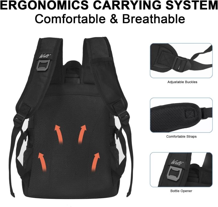 Wholesale soft sided leakproof 24 Cans insulated lunch bag backpack waterproof large capacity picnic cooler backpack - Image 5