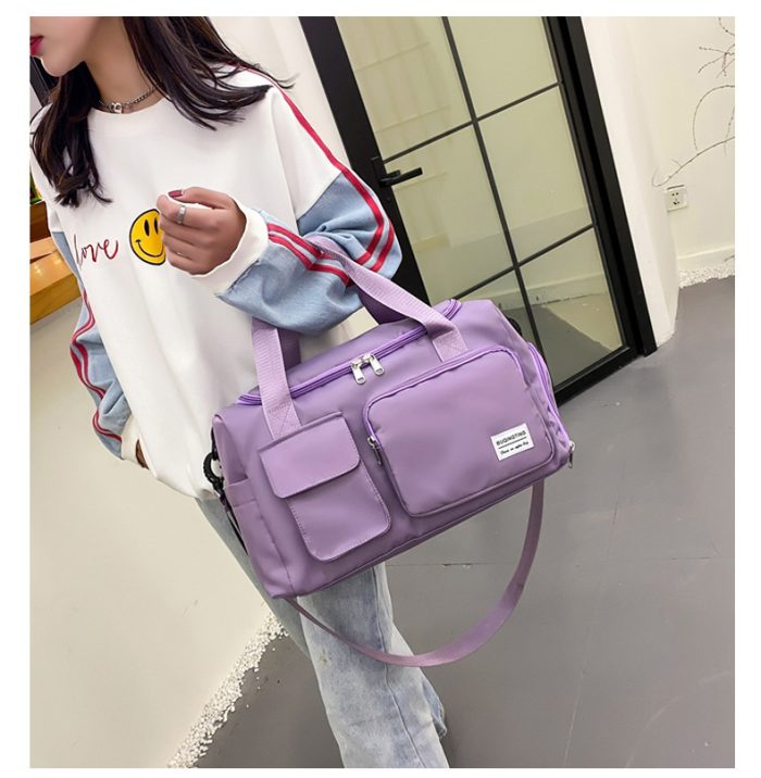 weekender bags for women gym travel bag purple gym bags for women custom - Image 2