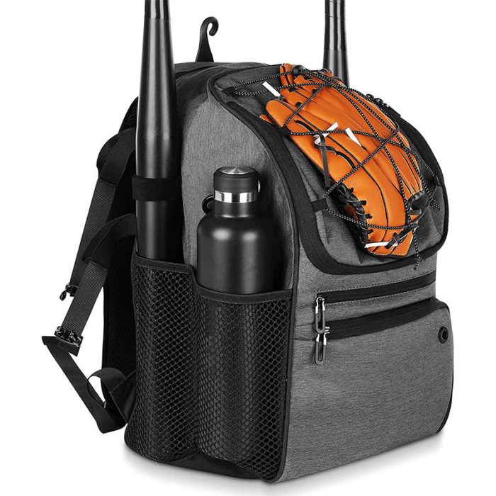 T-ball Softball Baseball Bat Bag Backpack Holds Helmet Gear For Youth Adults