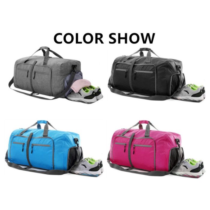 Travel Duffel Bag for Women 80L Large Duffle Bag Foldable Weekender Bag with Shoes Compartment - Image 4