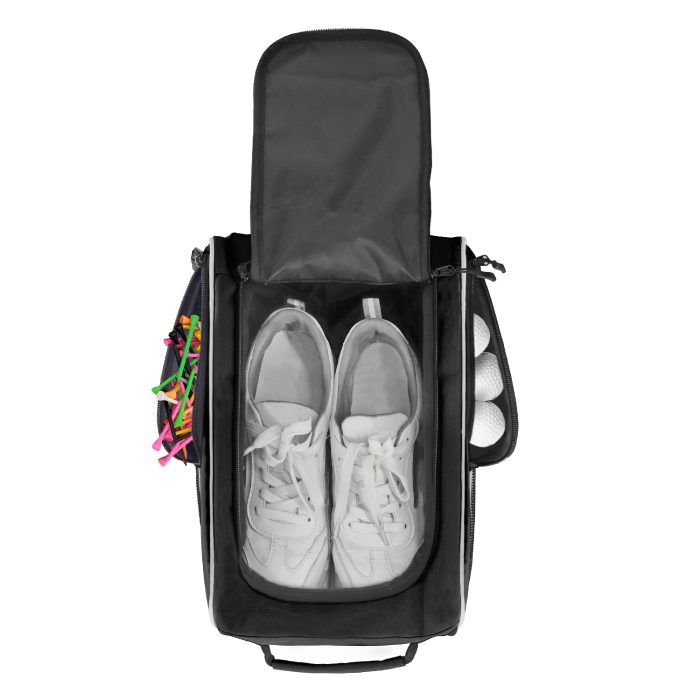Golf Shoe Bag Sports Travel Shoes Carrier Bags with Ventilation Double Outside Accessory Pocket for Socks