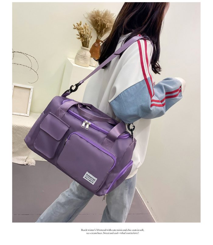 weekender bags for women gym travel bag purple gym bags for women custom - Image 3