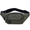 zipper waist bag waist bag travel sports cross body waist chest canvas sling bag - Image 5