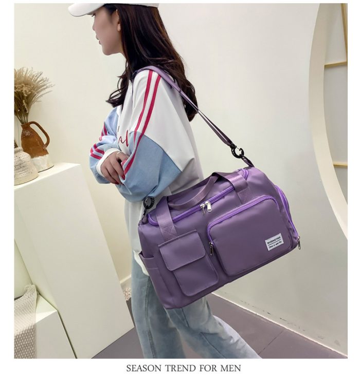 weekender bags for women gym travel bag purple gym bags for women custom - Image 4