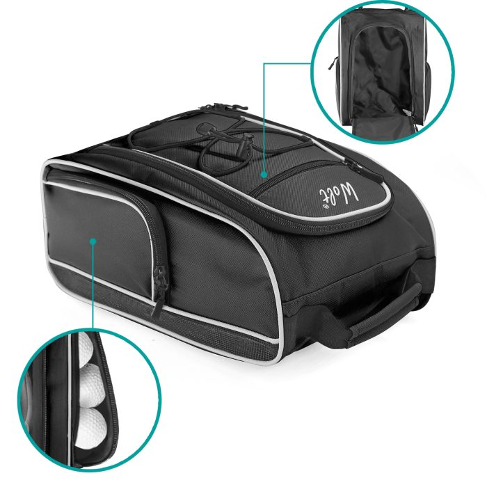 Golf Shoe Bag Sports Travel Shoes Carrier Bags with Ventilation Double Outside Accessory Pocket for Socks - Image 5