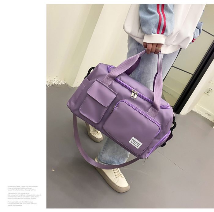 weekender bags for women gym travel bag purple gym bags for women custom - Image 5