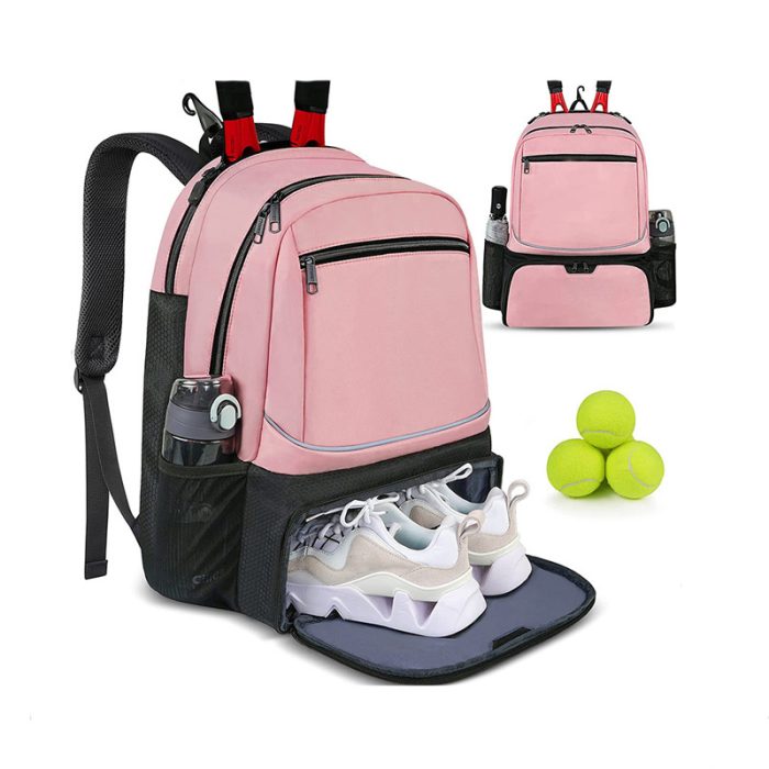Wholesale Custom Backpack With Shoes Compartment Tennis Backpack For 2 Racket