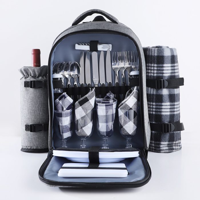 2020 Family Outdoor Camping Picnic Bag And Insulated Waterproof Pouch Picnic Backpack For 4 Persons