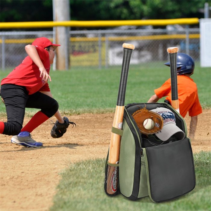 Baseball Bag With Book Phone Water Cup Baseball Bat Softball Bat Bag Sports Backpack - Image 5