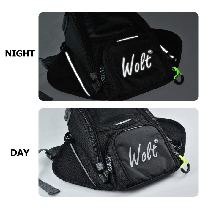 Powersports Motorcycle Tank Bag With waterproof rain cover Strong Magnetic, Transparent Pocket For Cell Phone Navigation - Image 6