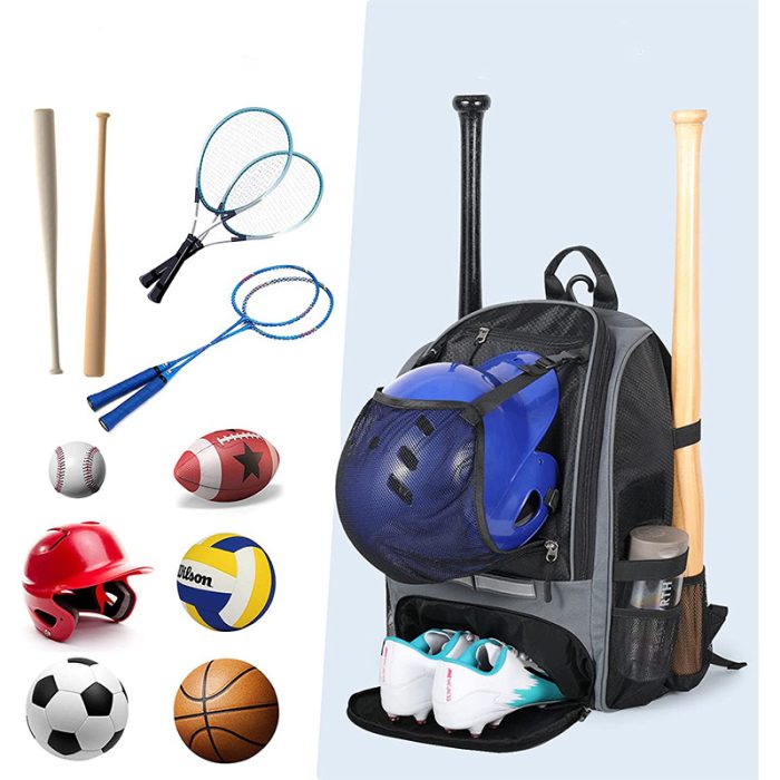 Wholesale Baseball Equipment Bag Holds Bat Helmet Shoes Softball Sport Outdoor Leisure Baseball Backpack Bag - Image 5