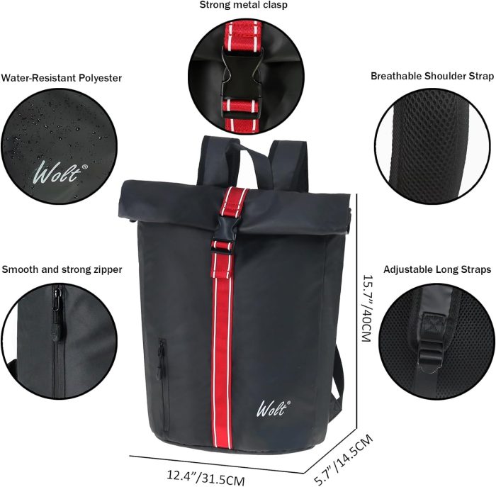 Waterproof Casual Daypack Backpack Computer Book bag Laptop Backpacks for Men Women Business Work Bag Fits 16 Inch Laptop - Image 2
