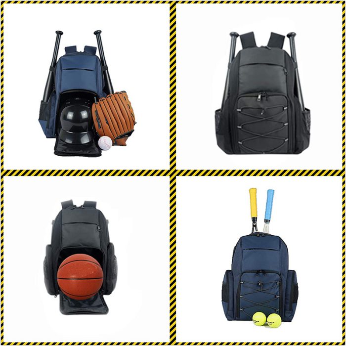Baseball Bat Softball Bat Storage Bag With Book Phone Water Cup Sports Bag - Image 5