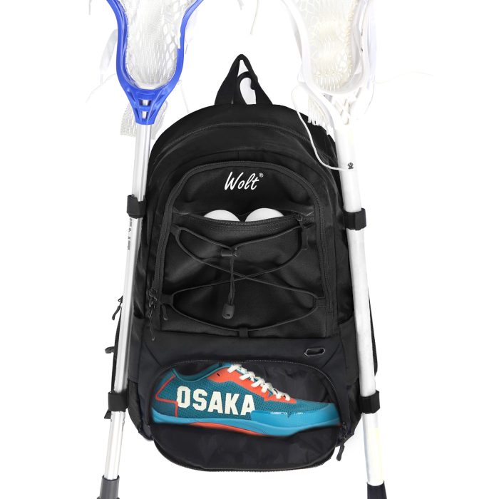 Turf Extra Large Lacrosse bag with Two Sticks holder and Separate Cleats Compartment Field Hockey Lacrosse backpack