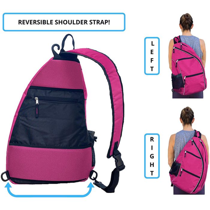 Large Sporting Gear Sling Pickleball Bag Tennis Backpack With Water Bottle Holder - Image 6