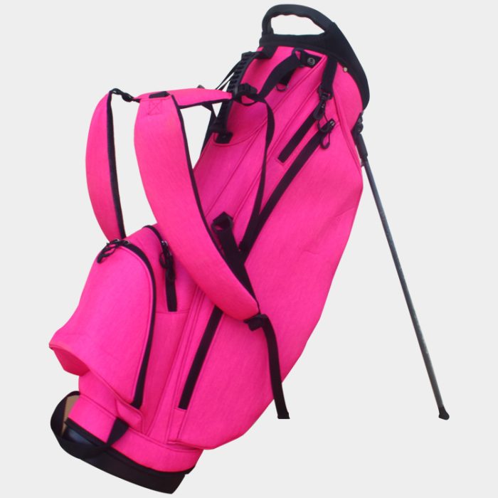 Custom Logo Lightweight Black Disc Golf Bag Oxford Cloth Plastic Base Golf Stand Bag For Golf Driving Range