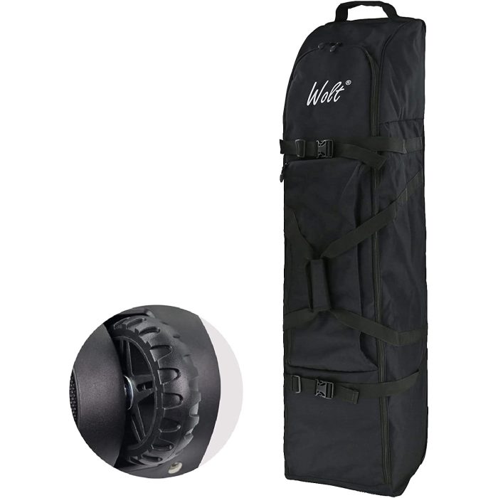 900D Heavy Duty Oxford Golf Travel Bag with Anti-Impact Support System Soft Padded Golf Travel Case for Airlines with wheels