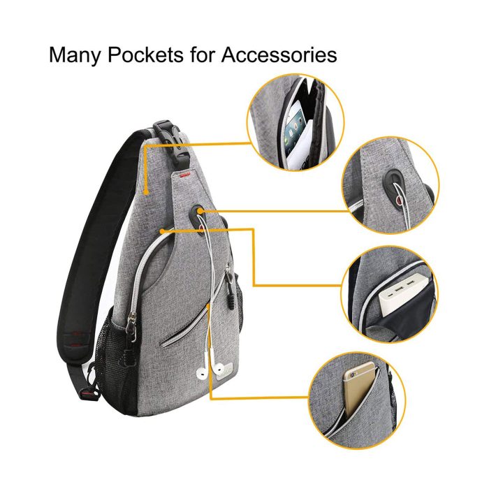 MNew men's chest bagen's chest bag outdoor hiking large capacity multi-functional crossbody bag fashion one shoulder leisure bag - Image 2
