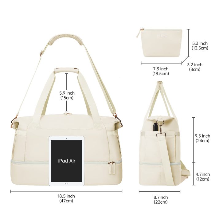 Women's fitness duffel bag waterproof breathable durable dry and wet separation multifunctional large capacity travel bag - Image 3