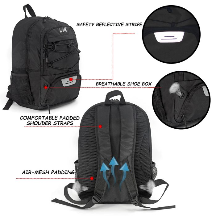 Youth Soccer Backpack Includes Separate Cleat Shoe and Ball Compartment, fit to Youth & Adult - Image 5
