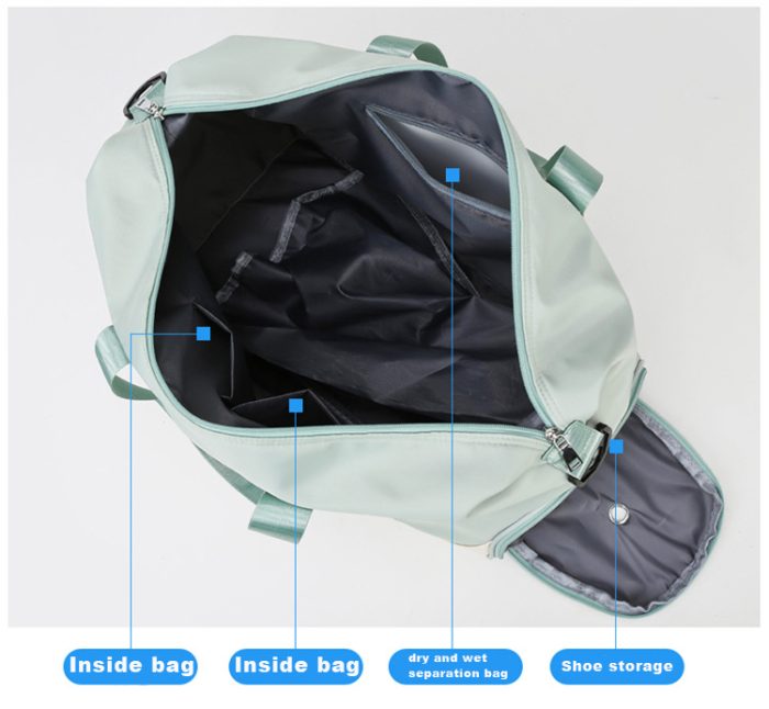 2022 Green Sport Fitness Gym Duffle Backpack Bag Green Gym Backpack With Shoes Compartment Backpacks Gym Bag - Image 4