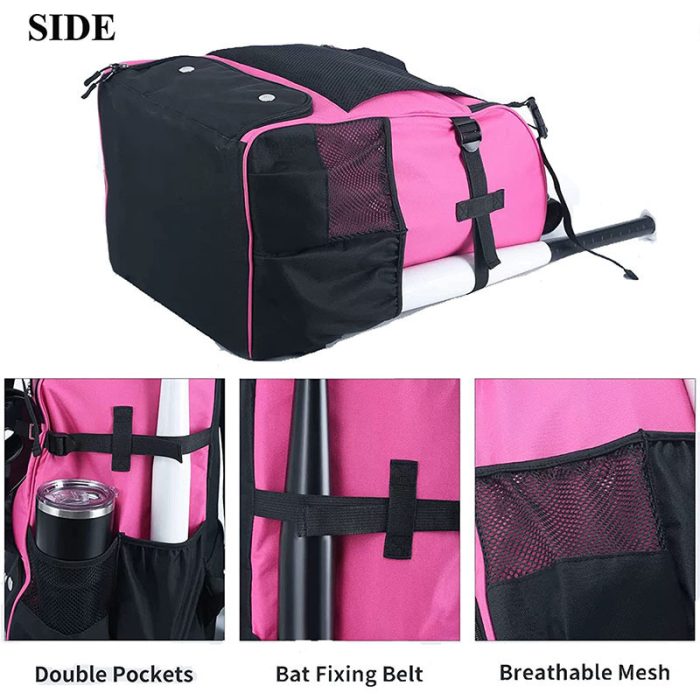 Wholesale Custom Baseball Bat Equipment Backpack Sports Bag With Shoe Compartment - Image 2