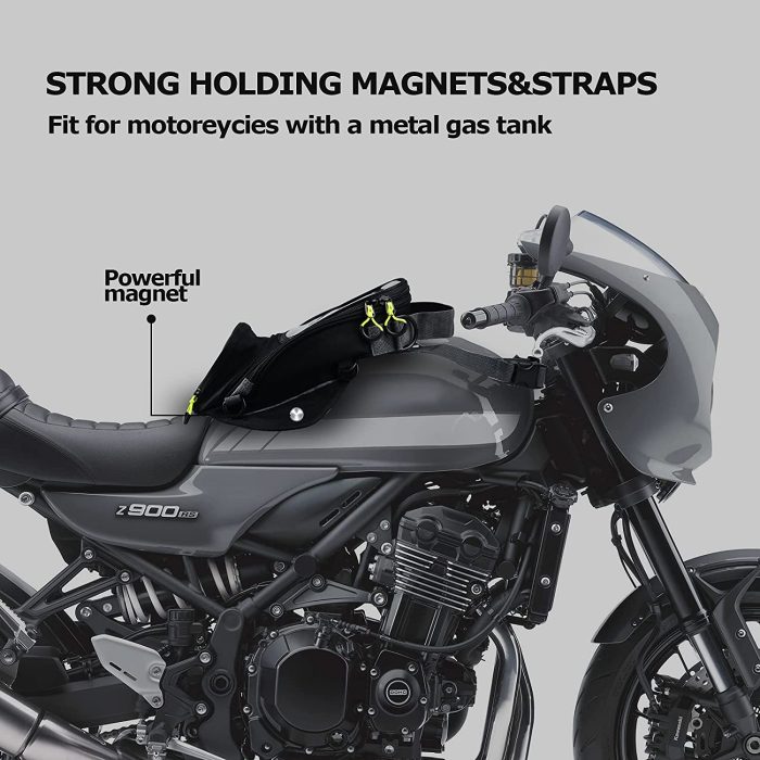 WOLT Powersports Motorcycle Tank Bag With waterproof rain cover Strong Magnetic, Motorbike Bag Transparent Pocket For Cell Phone - Image 4