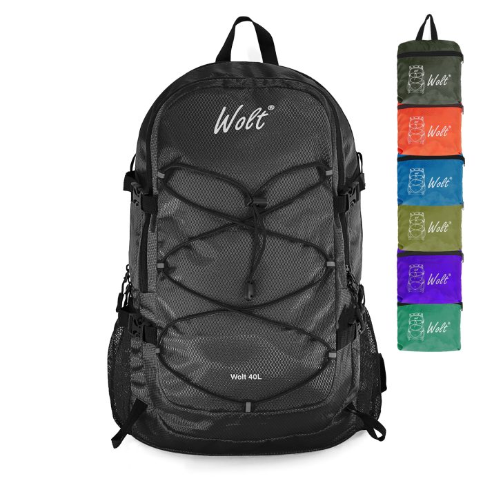 Packable Hiking Backpack 40L Waterproof Camping Backpack Men Women Foldable Lightweight Hiking Daypack