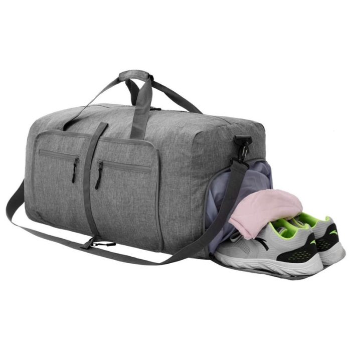 Travel Duffel Bag for Women 80L Large Duffle Bag Foldable Weekender Bag with Shoes Compartment - Image 2