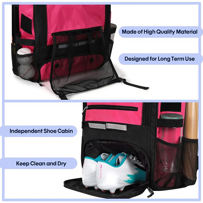 Oem Baseball Bag Bat Backpack For Baseball Bag Softball Equipment Holds Bat For Hook Baseball Bag - Image 2