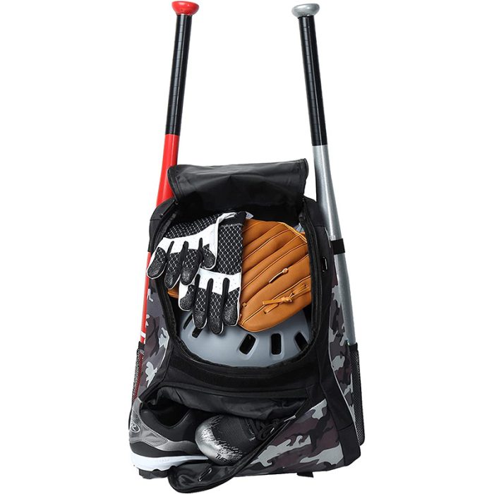 Baseball Bat Bag Backpack For Baseball T-ball And Softball Equipment For Youth And Adults Holds Bat Helmet And Shoes